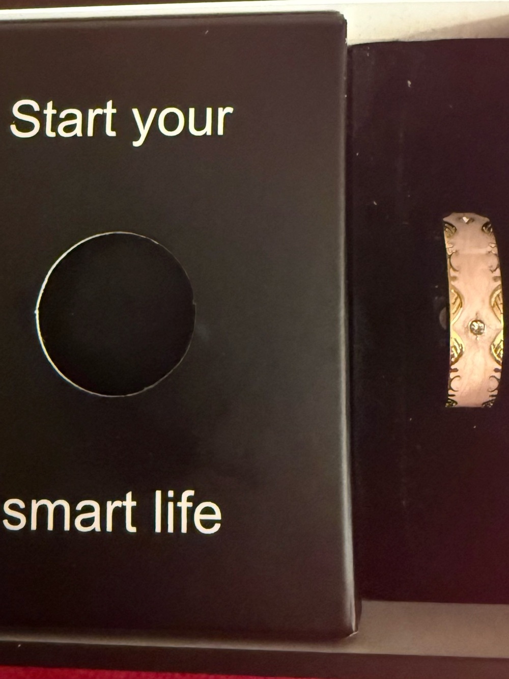 Pink&YellowFloral Engraved Band Rings with Accent Stone. Also silver & gold.